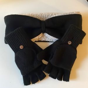 Bearpaw Winter Headband with Gloves Set